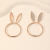 6 Piece -inlaid Easter Rabbit Head Napkin Ring Zinc Zinc Alloy Decorative Napkin Ring  Restaurant