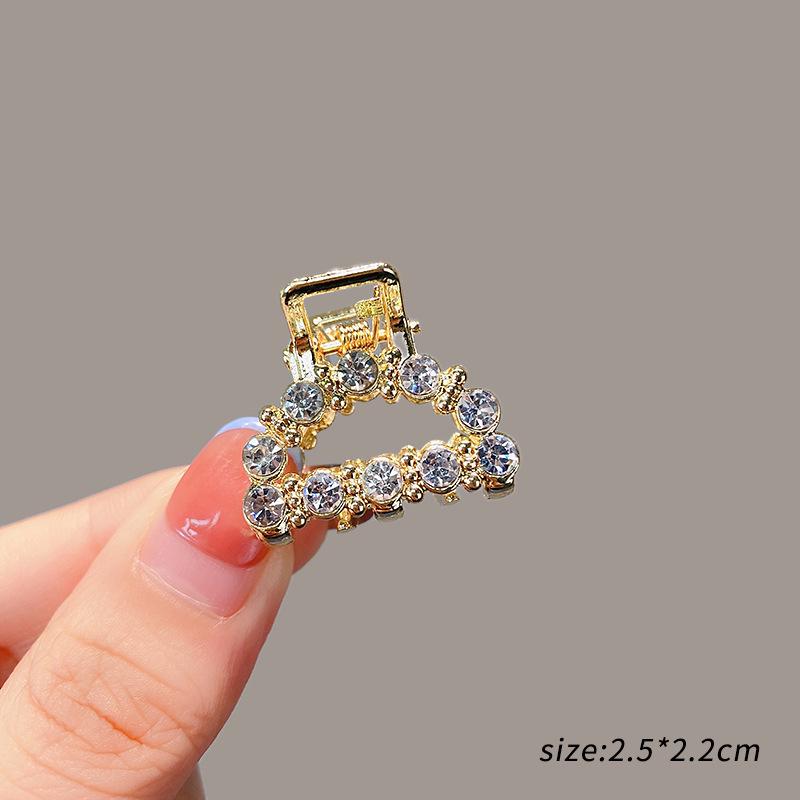 Mini Rhinestone Bow Hair Clip - Korean Style Accessory for Bangs