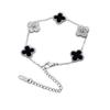 Bracciale quadrifoglio 13mm lusso leggero bracciale double-face 18K acciaio al titanio catena non scolorisce