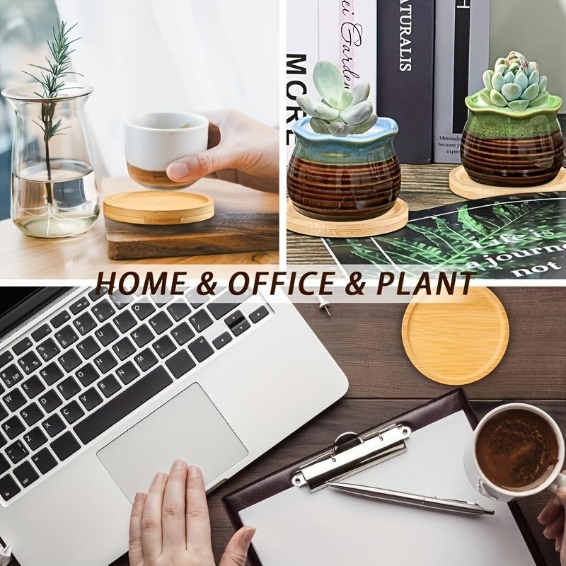 20pcs Wooden Coaster Blank Board DIY Mosaic Coaster Set for Most Plant Pots Home Office Desk Dinners Tea Set Coasters Room Decor