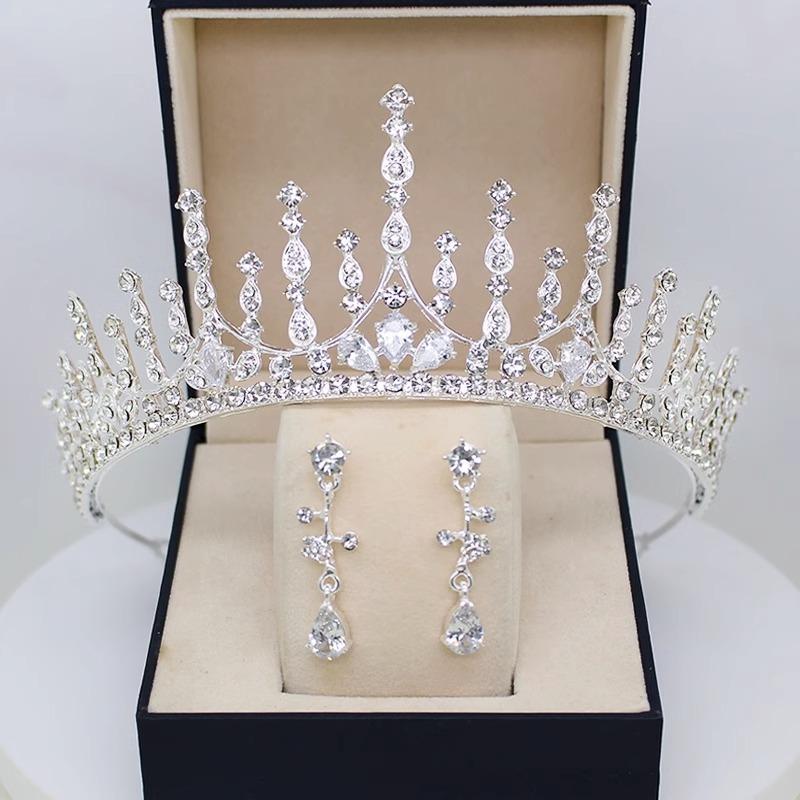 Children's Crown Tiara Girls New Crown Crystal Hair Hoop Model Catwalk Hair Accessories Princess Hairpin