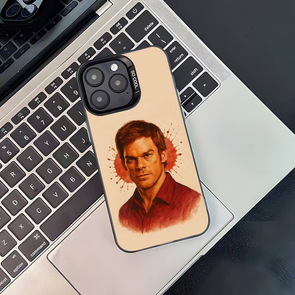 

D-Dexter Morgan For iPhone 17,16,15,14,13,12,11,Pro,MAX,Plus Black Shockproof Candy Matte Cover iPhone17