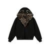 Faux Suede Fur Collar Hooded Coat Men Women Couple Thick Fashion Commute Outerwear