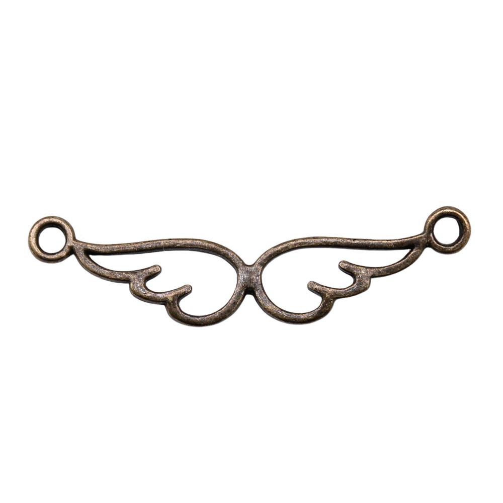 Feather Charm Angle Connectors For Bohemian Style Jewelry Vintage Pendants