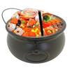 Large 12Inch Black Cauldron Kettle Bucket Witches Sweets Candy Bowl for Halloween Trick or Treating Party Decoration