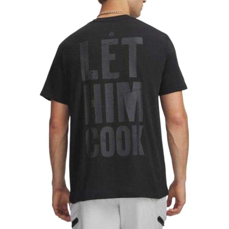 Under Armour SS26 Printed Crew Neck Short Sleeve T-Shirt Men tops Black 6009784-001