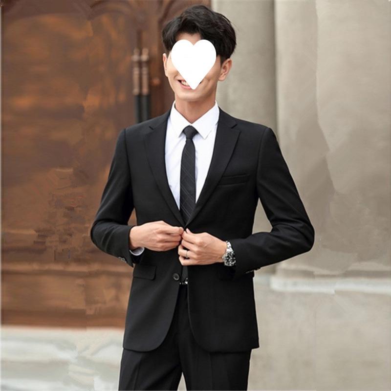 Herren Anzug Slim Fit Koreanischer Stil für Hochzeit - Formale Frühlingsjacke für Bräutigam, Business oder Bankett.