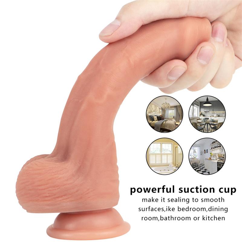 Liquid Silicone Exposed Glans Can Be Used To Push The Foreskin Head Fake Soft Penis for Fun Sex with Fake Penis Female Masturbation Device Orgasm