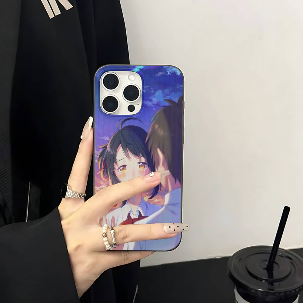 Anime Your N-Name Kimi No Na Wa Wave Corrugated Phone Case For IPhone 17 Air 16 15 14 13 11 12 Pro Max Plus Matte Cover