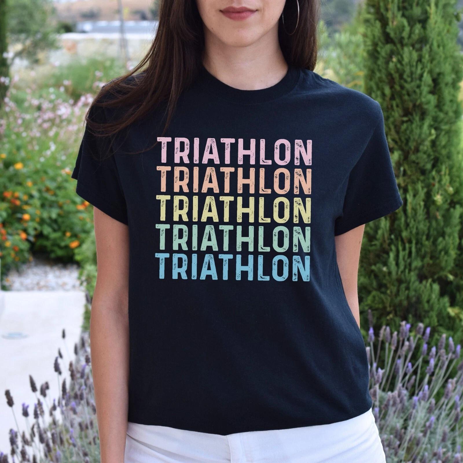 Triathlon Unisex Shirt, Triathlon tournament tee Black S-2XL 4XL