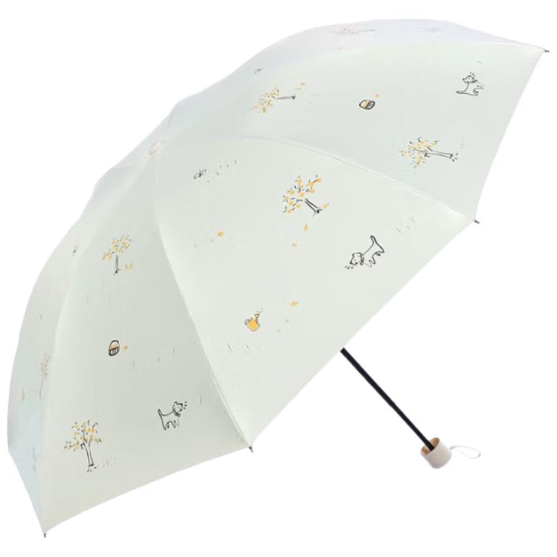 Under the Orange Tree Series UV Protection 3-Fold All-Weather Umbrella
