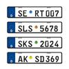 2 Stück 3D Gel-Kuppelaufkleber Deutscher Stil Auto-Kennzeichenrahmen Erhöhtes Buchstaben-Design Wasserdichter Aufkleber für Auto-Nummernschild