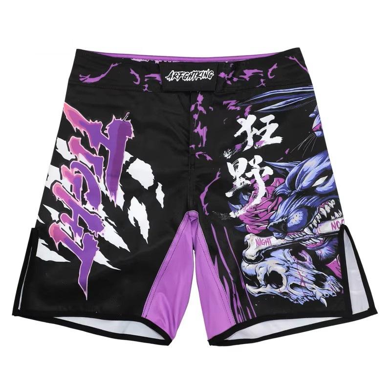 MMA UFC Shorts Pants Muay Thai Martial Arts Kickboxing Boxing Fight Unisex Men Women Kid Quick Dry Print Elastic Polyester Training