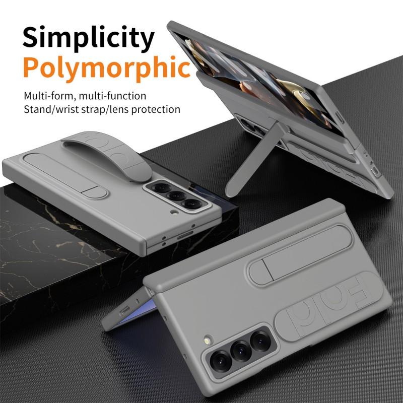 Slim Foldable Phone Case Galaxy Z Fold6 SE W25 With Wrist Strap Stand Full Coverage Shockproof PC Shell