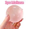 Pink Maltose Squishy Toy Cute hi Anti Stress Fidget Toy Soft Simulated Pink Transparent Ball Quick-rebound Decompression Toy