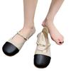 Women's Shoes Summer New Small Fragrant Style Square Head Color Matching Thick Heel Empty Women's Retro Mary Jane Shoes