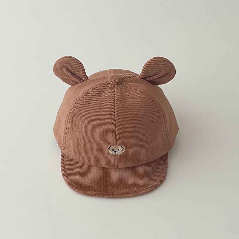 Korean-Style Cartoon Bear Kids' Baseball Cap with Duckbill Sunshade for Spring/Autumn