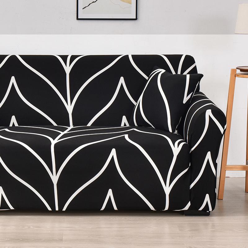 Stretch Stripes Sofa Slipcover Elastic Sofa Cover for Living Room Non Slip Furniture Protector for Pets Soft with Elastic Bottom