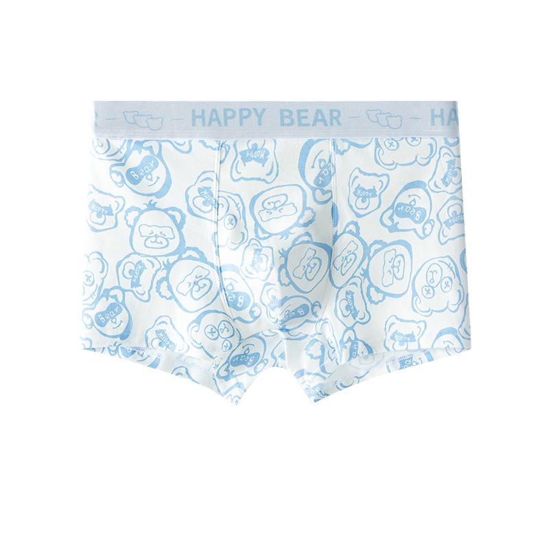 

Мужские подростковые хлопковые шорты-боксеры с принтом медведя XL