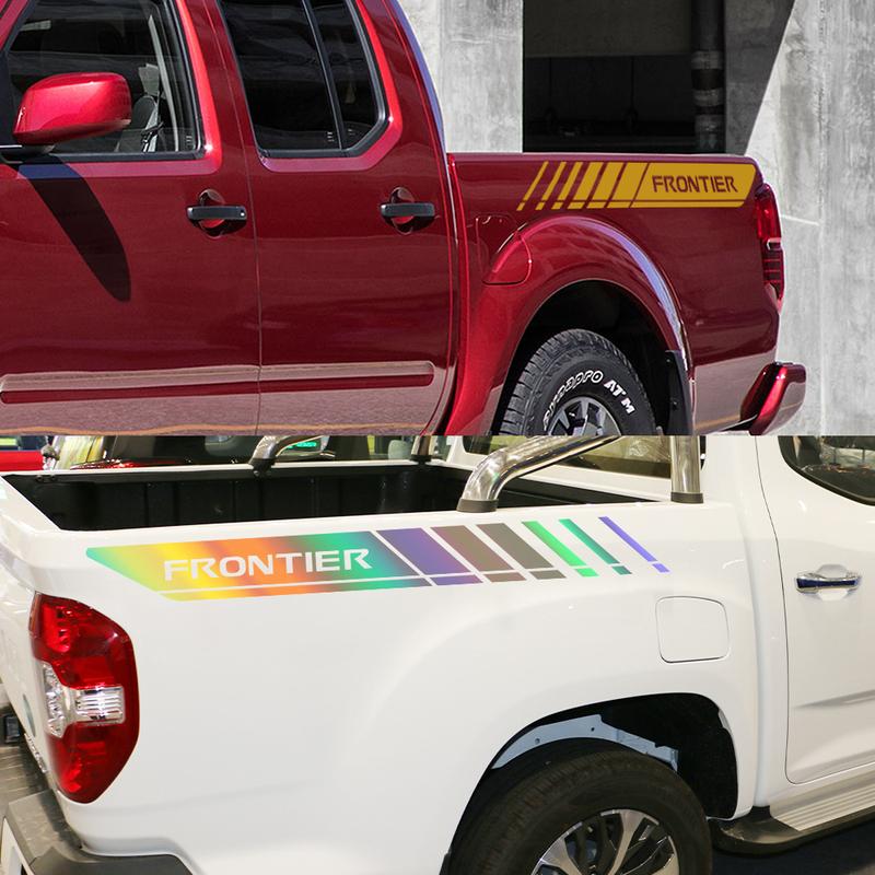 Pickup Rear Trunk Side Decals For Nissan Frontier NP300 Car Stickers Truck Graphic Vinyl Decor Cover Auto Exterior Accessories