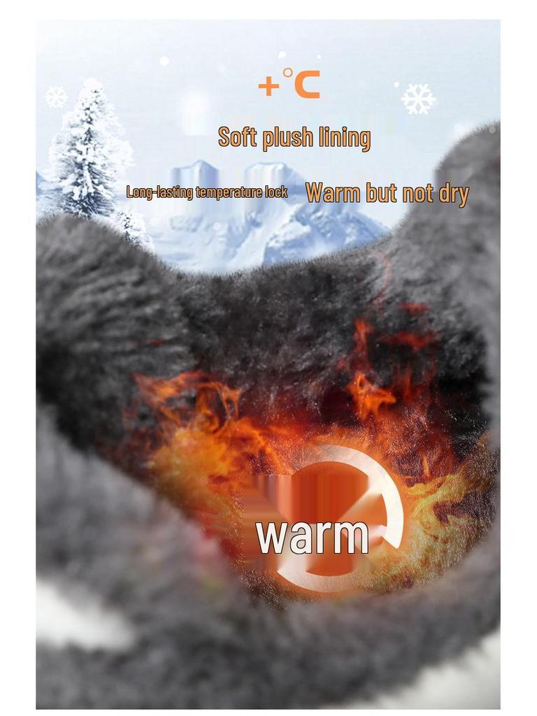 Boys' Fleece-Lined Non-Slip Snow Boots for Winter