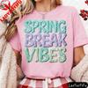 Beach Vacation T Shirt Spring Break Vibes Women TShirt Casual Fashion Cotton Short Sleeve Summer Top for Beach Vacation Gift