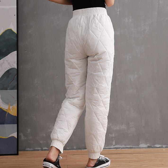 Cotton Pants Women Outer Wear 2024 Autumn and Winter New High Waist Thickened Leisure Pants Warm Long Pants