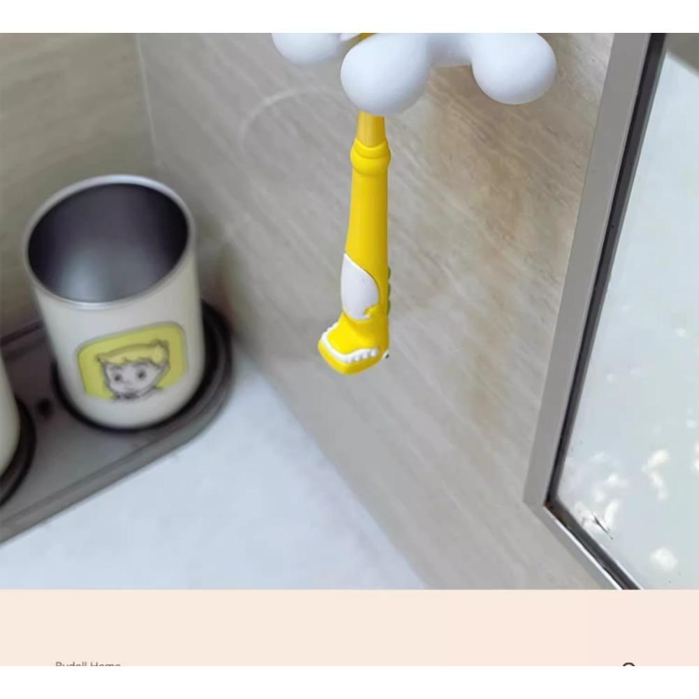 Cartoon Palm Toothbrush Holder: Easy Install, Fun Storage for Kids' Bathrooms - Space Saver