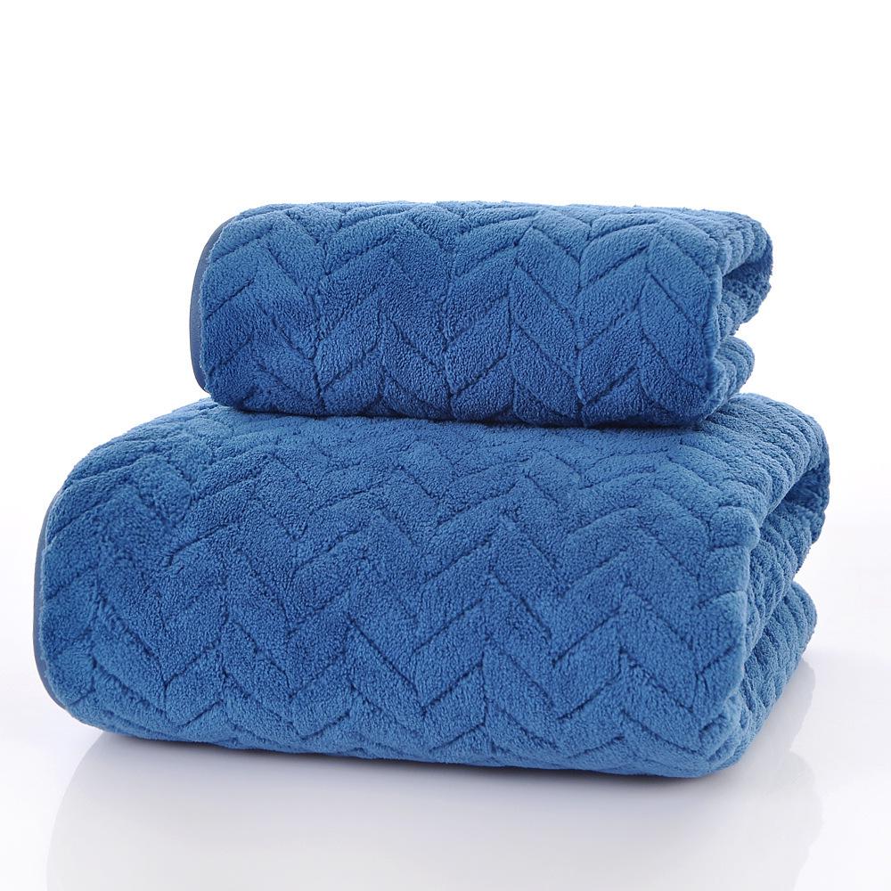 

Soft Absorbent Coral Fleece Bath Towel for Men & Women Washcloth 30x30 cm синий