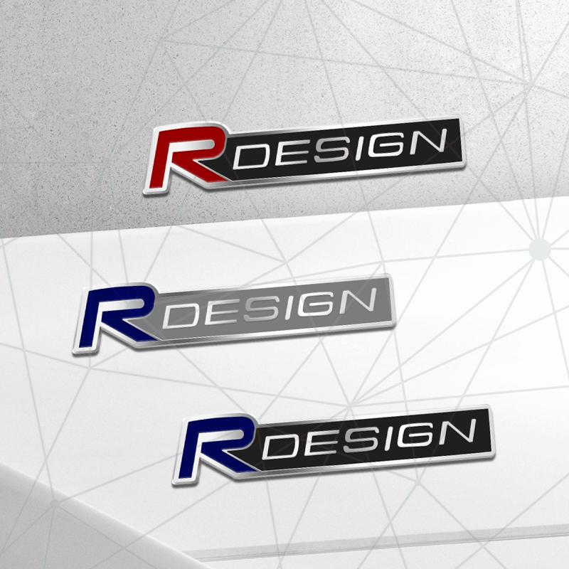 cpbkt6 3D Auto Metal R DESIGN Grille Badge Car Rear Trunk Emblem Sticker Decor For Volvo S60 V60 C30 XC90 XC60 XC40 V50 S90 V90 V70 S40