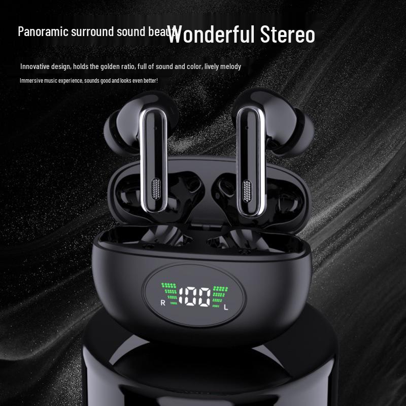 Wireless Bluetooth In-Ear Headphones with ANC, Digital Display, Long Battery Life, and Sports Fit