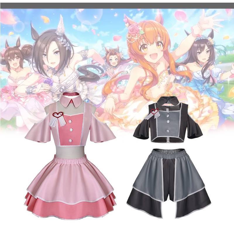Pretty Derby Cosplay Costume For Anime Gaming Role Play With Polyester Fabric For Summer