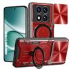 Case for Xiaomi Redmi Note 15 Pro 5G, Shockproof Hard Case with Ring and Lens Cover - Red