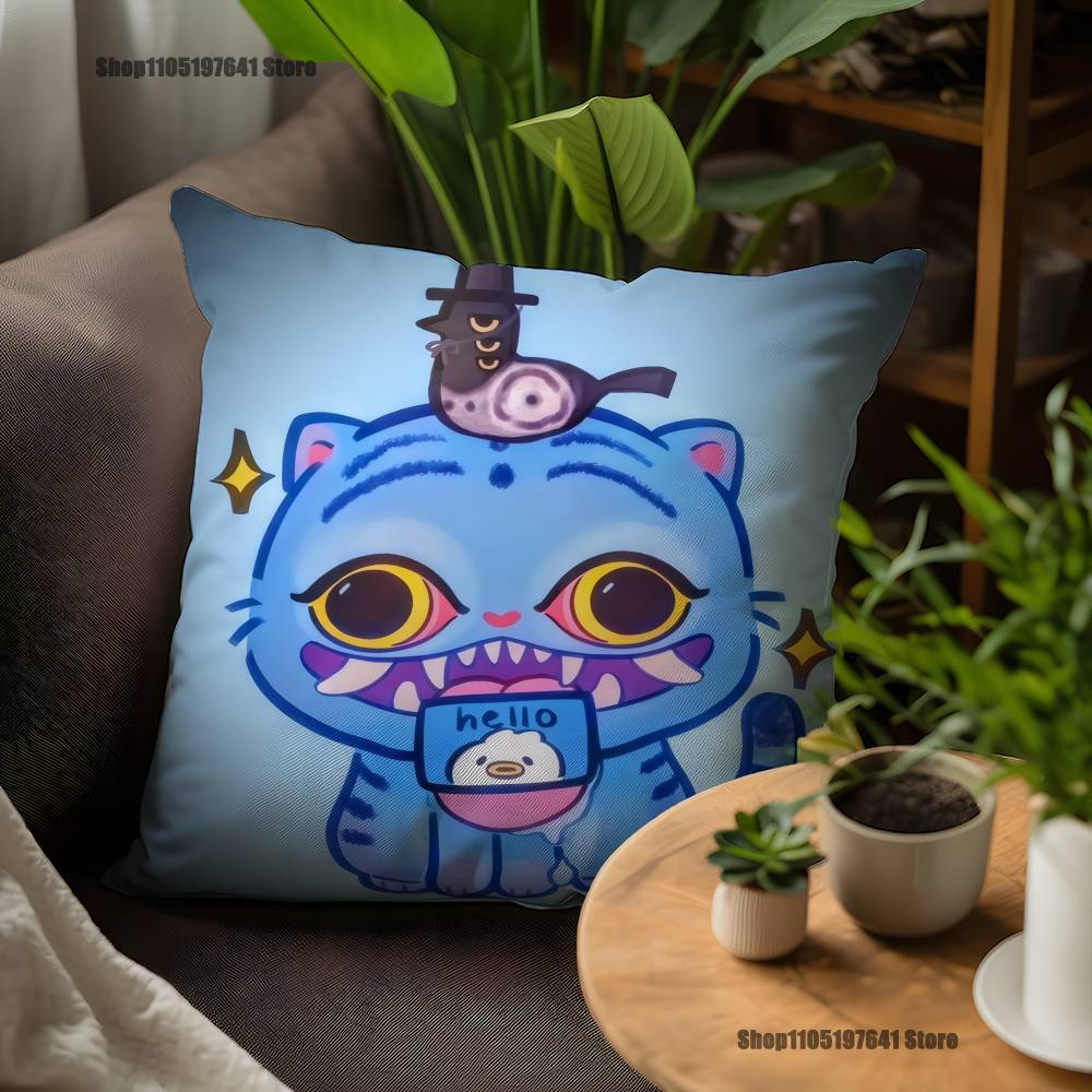 KPop Tiger Of D-Demon H-Hunters Pillow Case For Sofa Decor Car Office Room Printing Cushion Cover Decorations and Protector