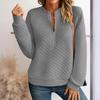 Women's Fashionable Long-sleeved Pullover Solid-color Top