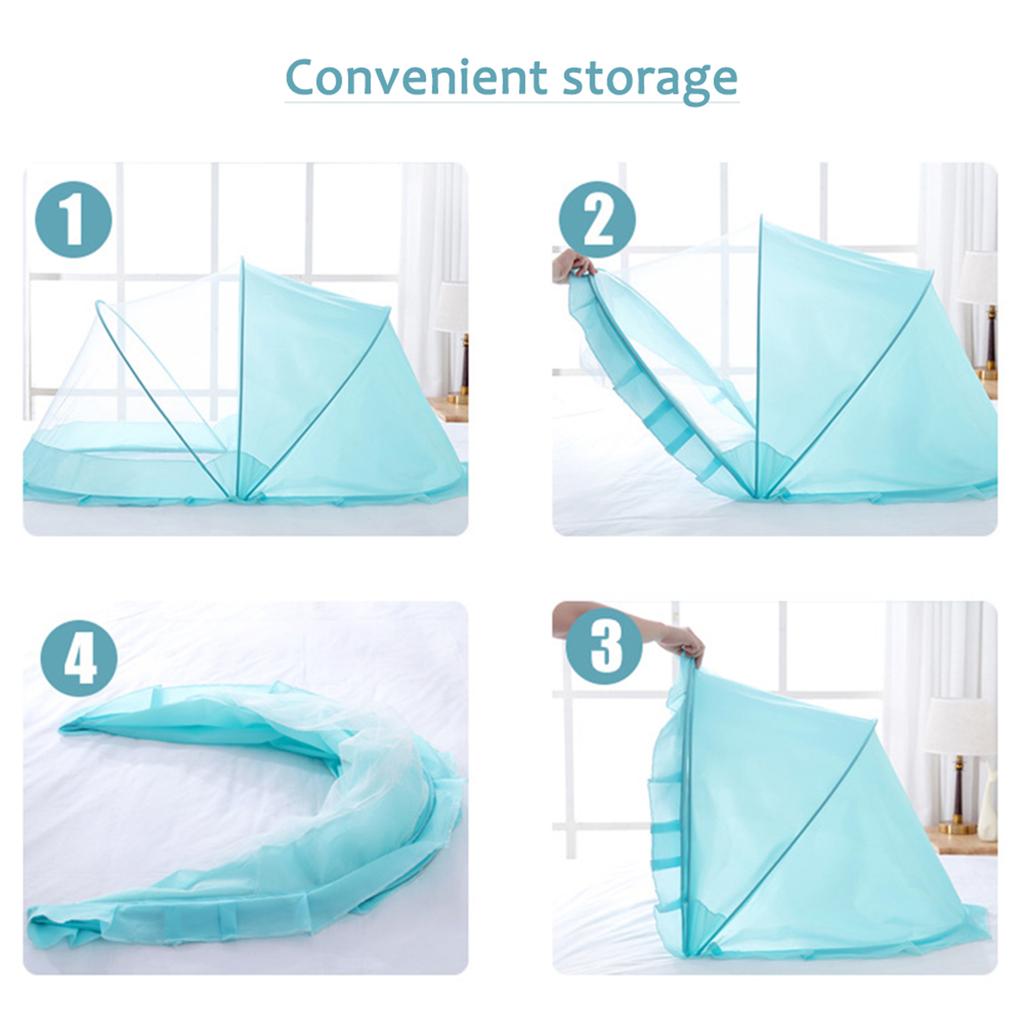 Foldable Portable Baby Mosquito Net Mongolian Tent Style Blackout Medium 110x60x55cm for Kids