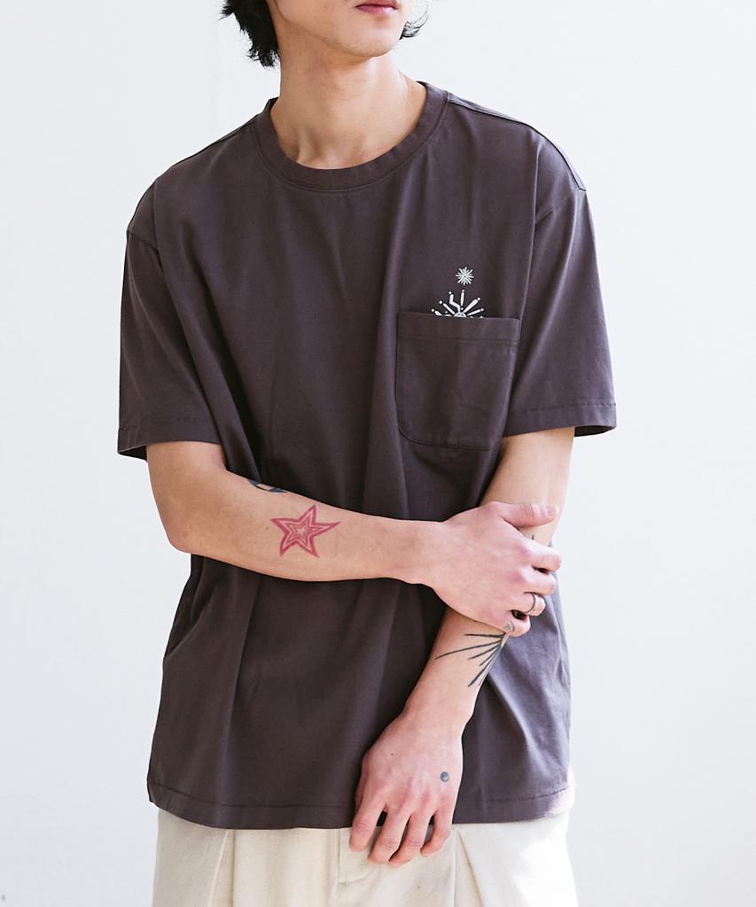 Iseuteuseobiseusyab Half Liberation Pocket Short Sleeve Tee - Greige
