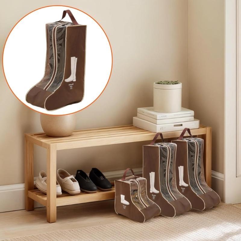 3Pcs Waterproof Shoe Bags for Cowboy Boot and Sneakers Shoes Travel Organizers X3UC