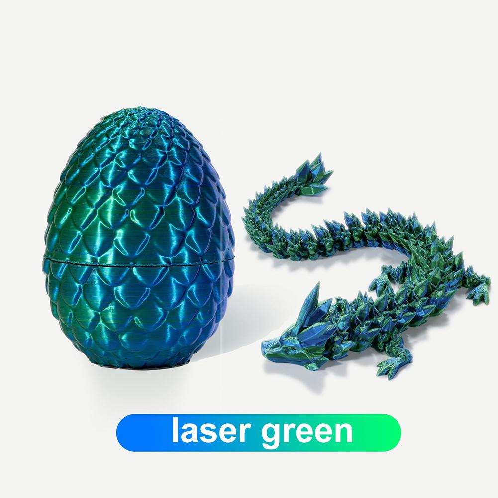 3D Printed Dragon Egg Easter Decoration Creative Decompression Dragon Egg Articulated Crystal Dragon Fidget Toy Kids Gifts
