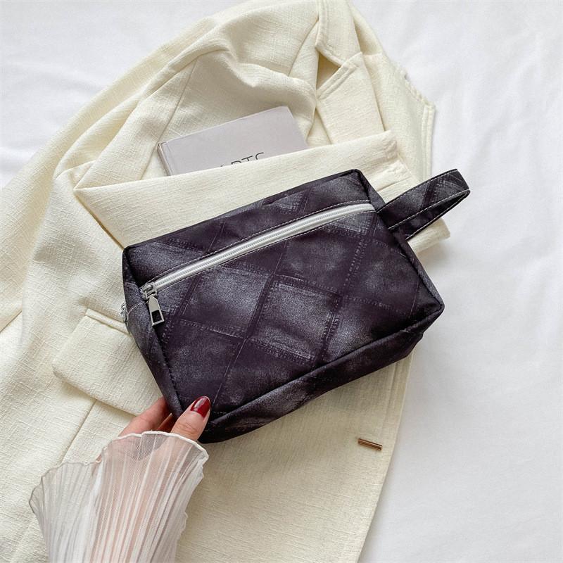 Модная холщовая сумка-тоут, трендовая летняя маленькая квадратная сумочка для женщин чёрный