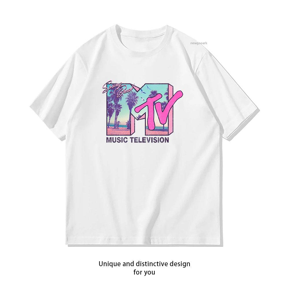 

MTV Spring Break Beach Side Classic TShirt Women Unisex Casual cotton graphic t shirts Creative camisetas tops tee Shortsleev S