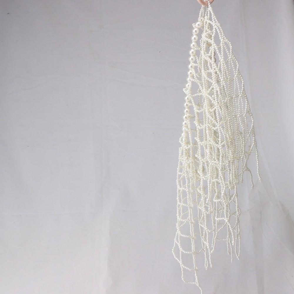 French Style Pearl Waist Chain Elegant Beaded Belt Luxury Pearls Tassel Shawl  Summer Beach