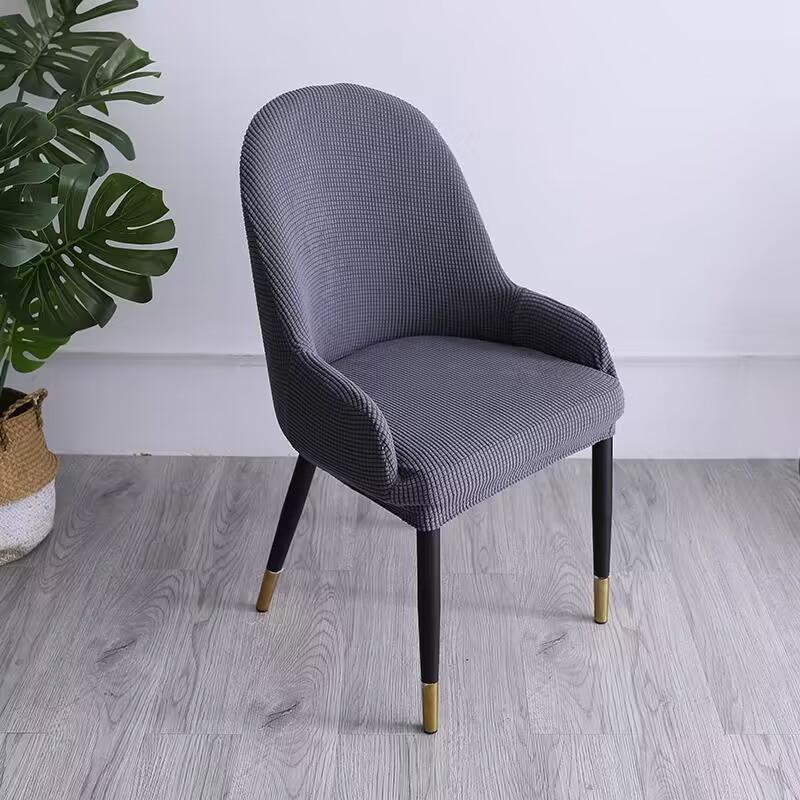 Large Curved Chair Cover Simple Modern Universal Chair Covers For Special-Shaped Chair Cushion Backrest Integrated Elastic Stool