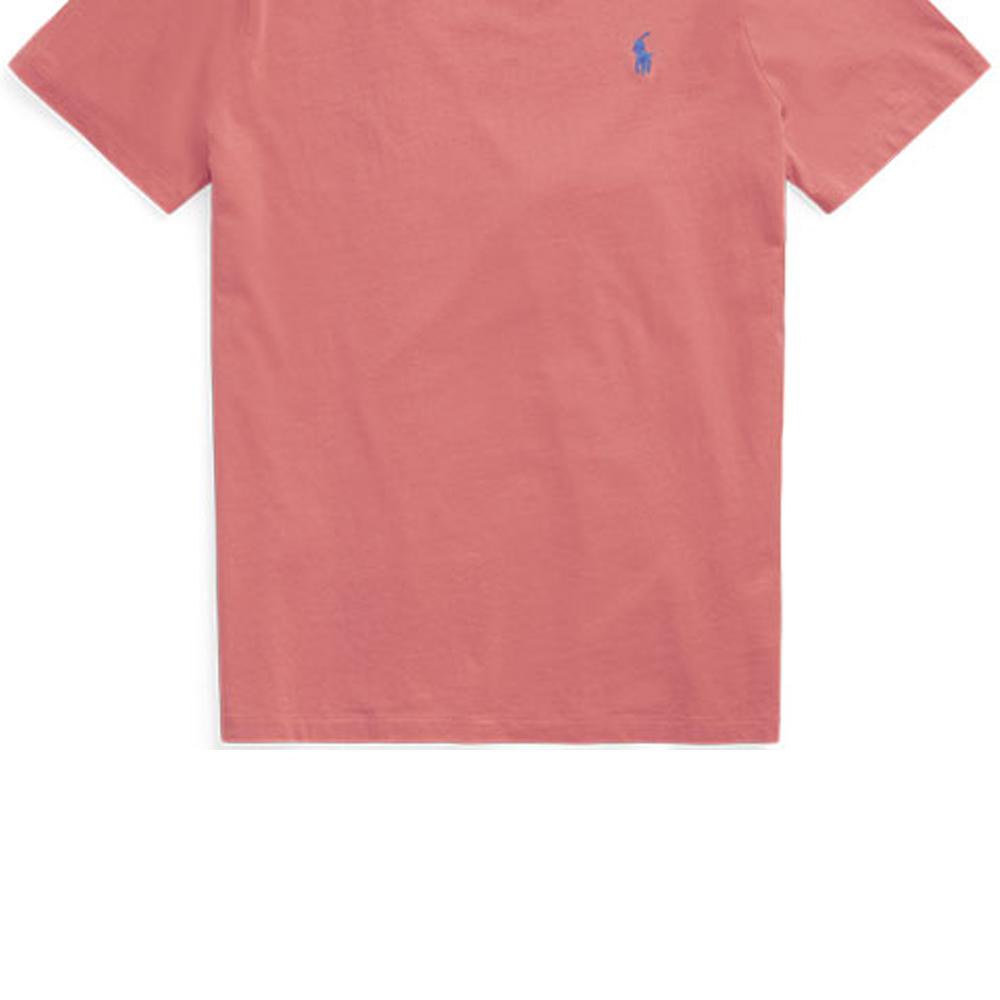 Polo Ralph Lauren Ss22 Solid Logo Embroidered Crew Neck Short Sleeve T-Shirt Men Tops Pink MNPOTSH1N821365-600
