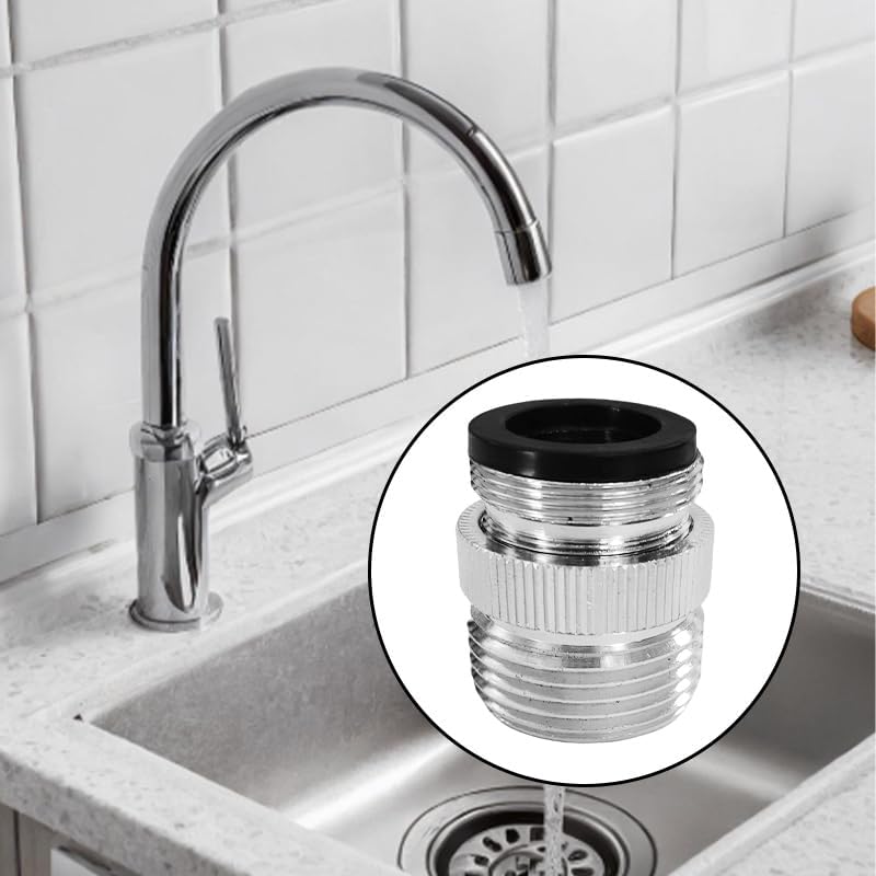Faucet Adapter with Aerator, 3/4" Thread Sink Faucet To Garden Hose Adapter for Kitchen, Bathroom, Garden, Yard & Balcony