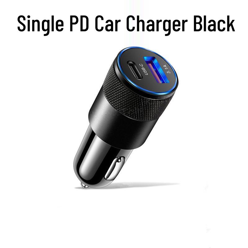 

Transparent QC3.0 Fast Charging USB Car Charger Adapter for Cigarette Lighter with Mini Mobile Phone Compatibility.