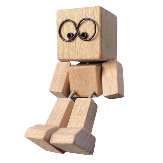 1/2/3Pcs Shaking Wooden Man Figurine Handmade Shaking Feet Wooden Doll Car Dashboard Desktop Decoration Ornament