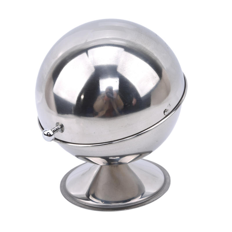 Stainless Steel Kitchen Spherical Sugar Bowl Seasoning Bottle Spice Tank Can Flip