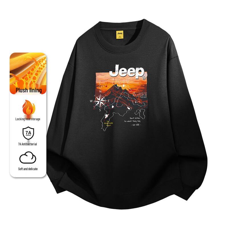 JEEP Men s Fall/Winter Long-Sleeve Casual Sweatshirt 2XL