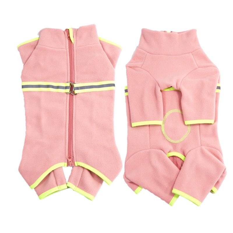 Warm Fleece Dog Jumpsuit Small Medium Breeds Full Body Coverage Winter Pet Coat